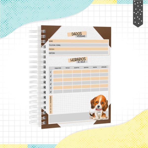 Caderno A5 Cachorrinho - Arquivo Digital
