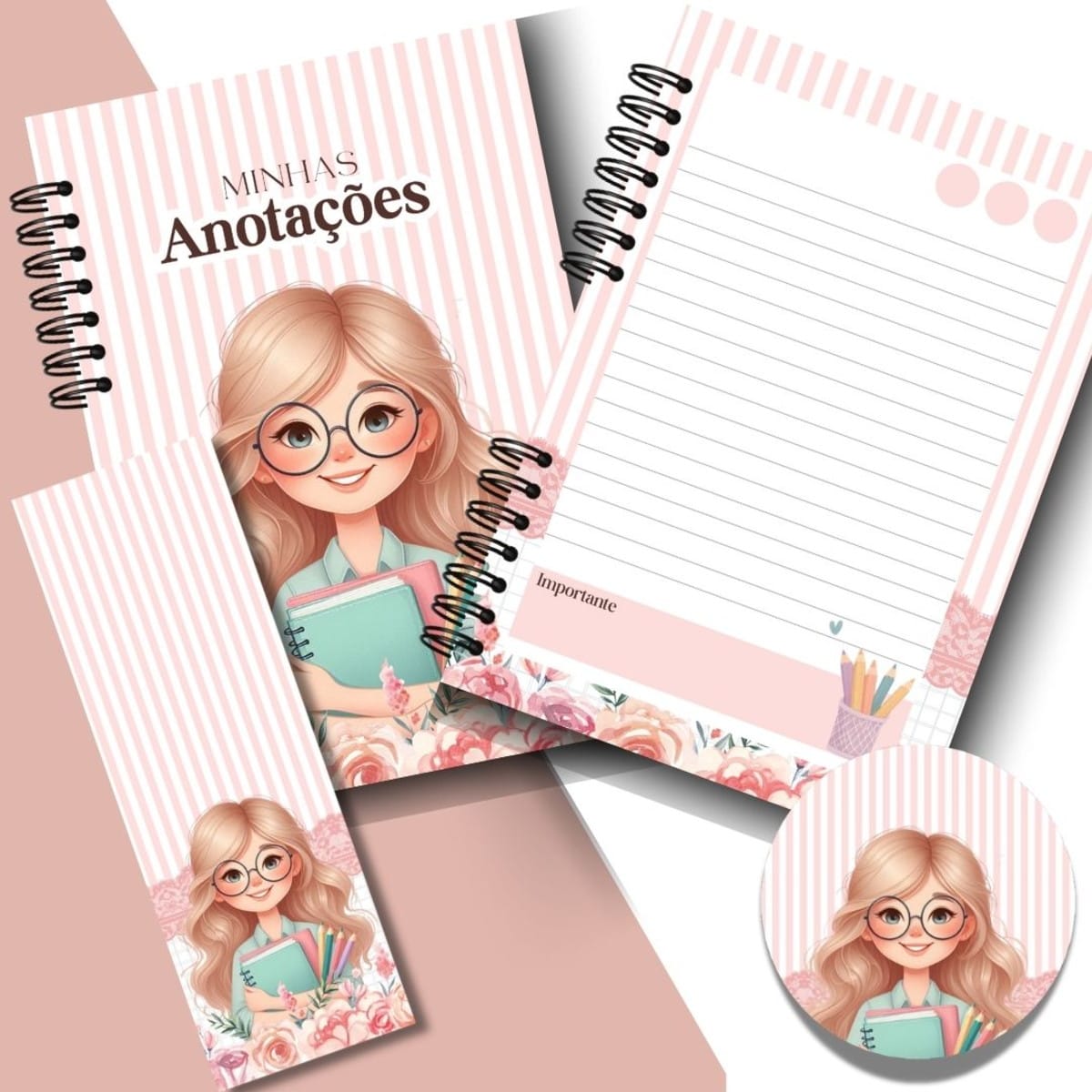 Kit Digital Caderno de Anotações Professoras Personalizável 4 Kit Digital Caderno de Anotações Professoras Personalizável - Imagem 4
