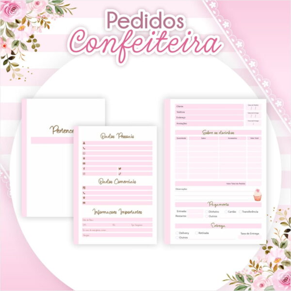 Caderno de Pedidos Confeiteira - Arquivo Digital