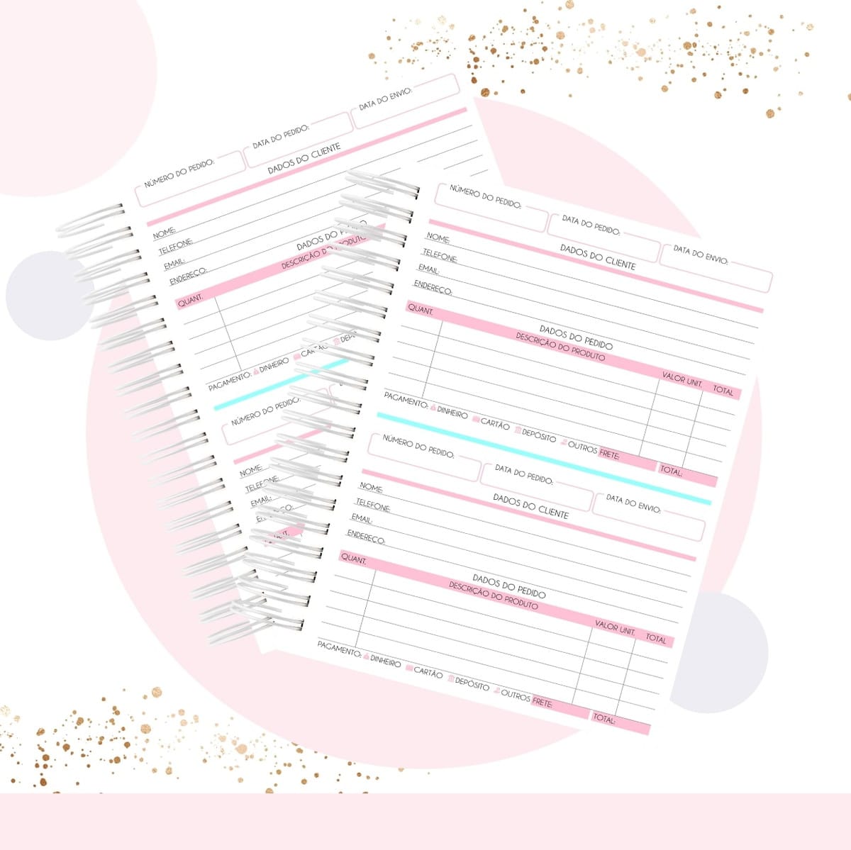 Caderno de Pedidos Feminino Digital para Imprimir 4 Caderno de Pedidos Feminino Digital para Imprimir - Imagem 4
