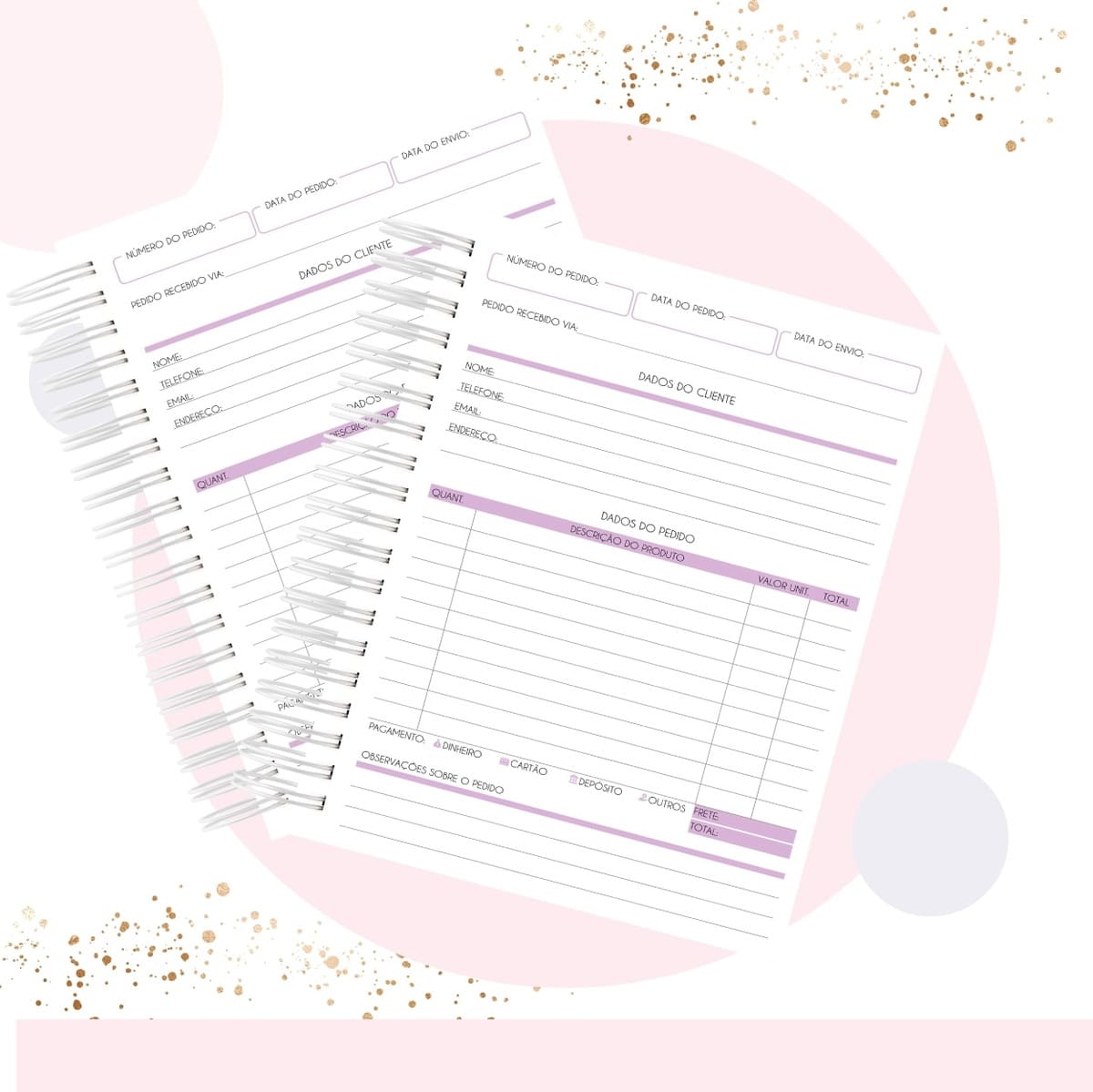 Caderno de Pedidos Feminino Digital para Imprimir 5 Caderno de Pedidos Feminino Digital para Imprimir - Imagem 5