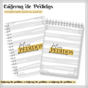 caderno de pedidos menino digital para imprimir