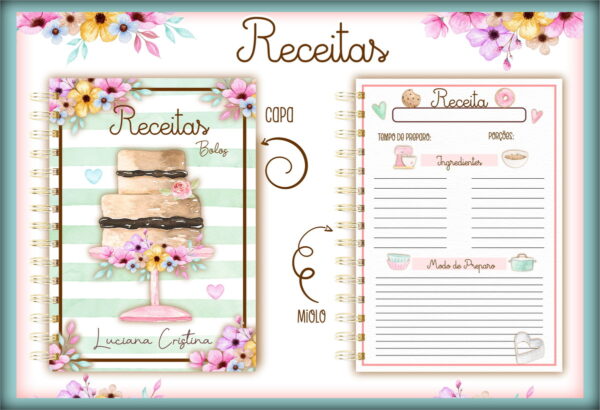 Caderno de Receitas Bolo - Arquivo Digital
