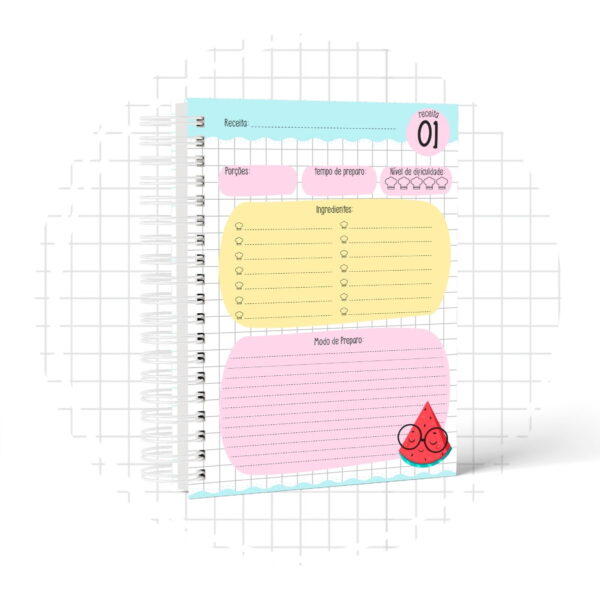 Caderno de Receitas do Bebê Menina - Arquivo Digital