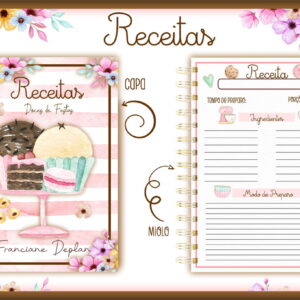 caderno de receitas doces de festa em pdf estilo vintage