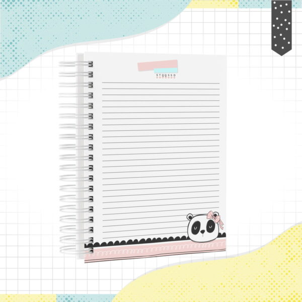 Caderno Panda Menina - Arquivo Digital