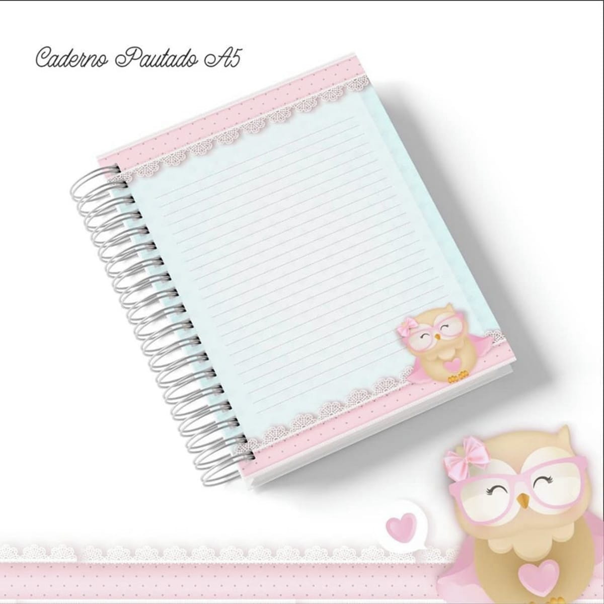 Caderno Pautado Digital Corujinha Professora para Imprimir 2 Caderno Pautado Digital Corujinha Professora para Imprimir - Imagem 2