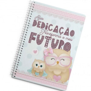 caderno pautado digital corujinha professora para imprimir