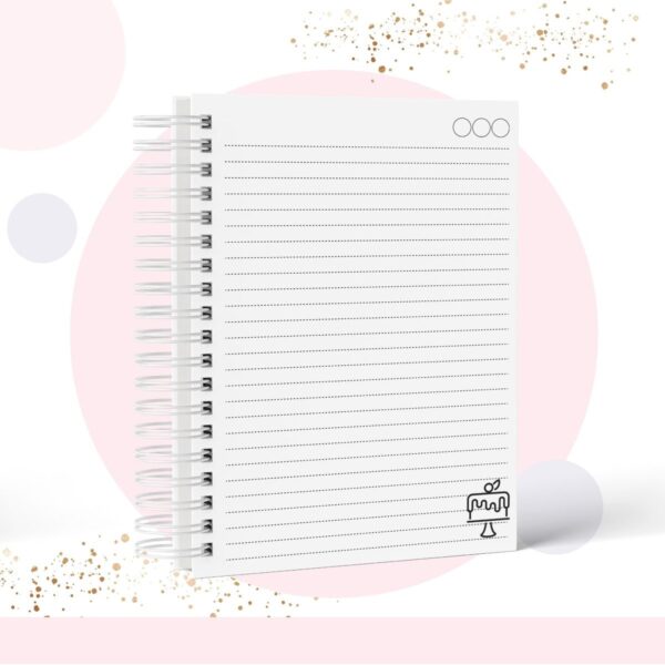 Caderno Pautado Profissão Confeiteira - Arquivo Digital