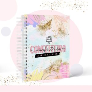 Caderno Pautado Profissão Confeiteira - Arquivo Digital