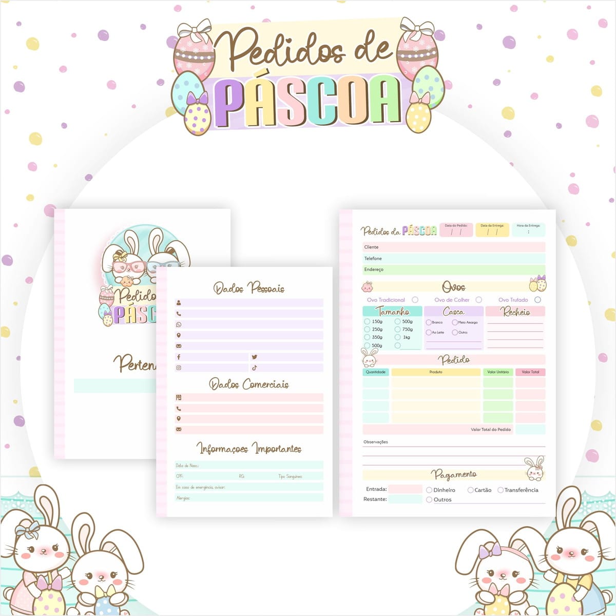 Caderno de Pedidos Páscoa Digital para Personalizar 2 Caderno de Pedidos Páscoa Digital para Personalizar - Imagem 2
