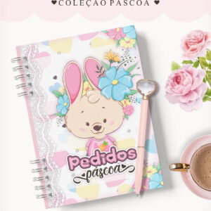 Caderno Pedidos Páscoa Floral - Arquivo Digital