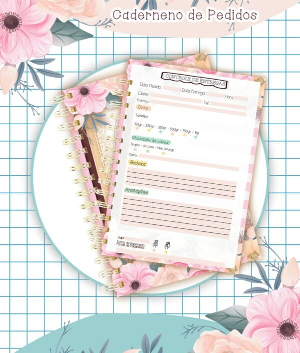 Caderno Pedidos Páscoa Mod4 - Arquivo Digital