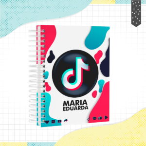 caderno personalizado tema tiktok arquivo digital
