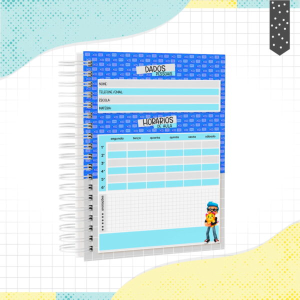 Caderno PKXD Menino - Arquivo Digital