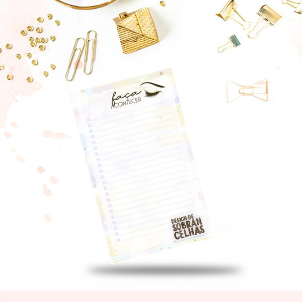 Caderno Profissão Design de Sobrancelhas - Arquivo Digital