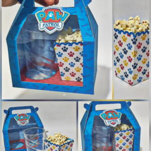 caixa kit cinema paw patrol com cachepo em pdf e studio