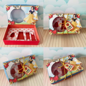 caixa mini confeiteiro branca de neve arquivo digital