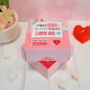 Caixa Multiuso Dia dos Namorados P Doces Bombons Presente