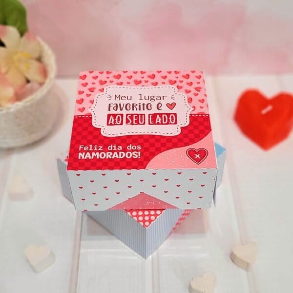 Caixa Multiuso Dia dos Namorados P Doces Bombons Presente