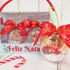 Caixa para Bolinhas de Acrilico Natal - Arquivo Digital