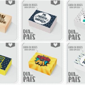 Caixas Dia dos Pais 6 doces - Arquivo Digital