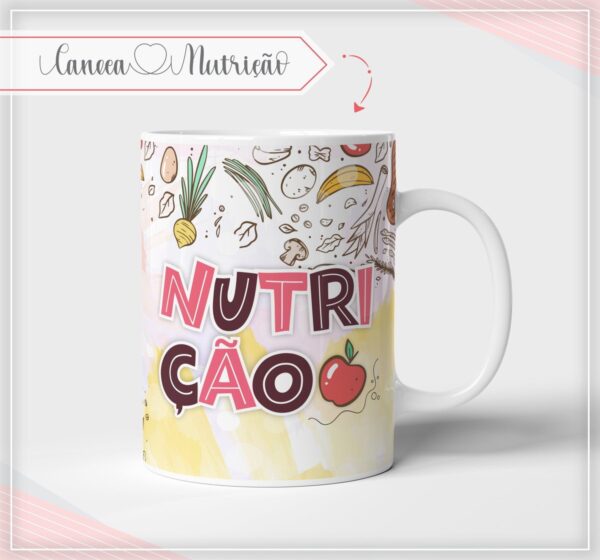 Caneca Nutrição Profissões (Arte digital)