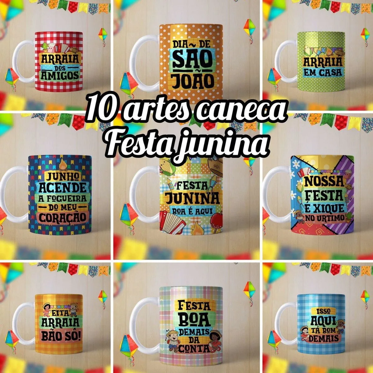 Canecas Festa Junina - Arquivo Digital