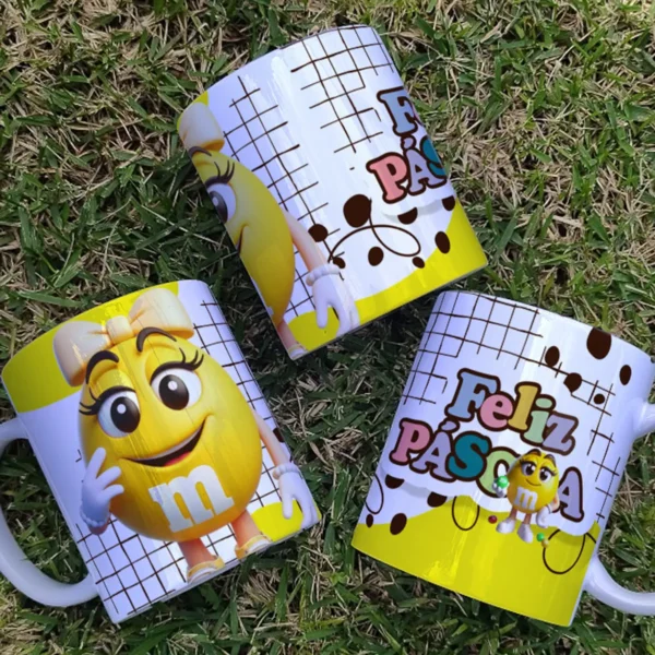 Canecas Páscoa 3D M&Ms – 9 Artes em JPG