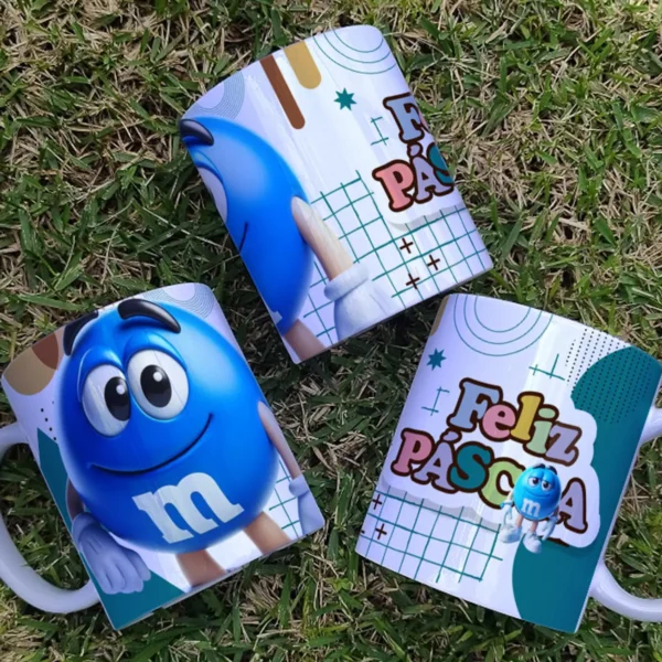 Canecas Páscoa 3D M&Ms – 9 Artes em JPG