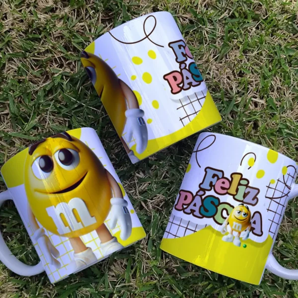 Canecas Páscoa 3D M&Ms – 9 Artes em JPG