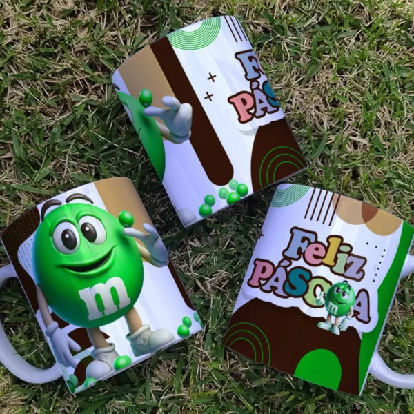 Canecas Páscoa 3D M&Ms – 9 Artes em JPG