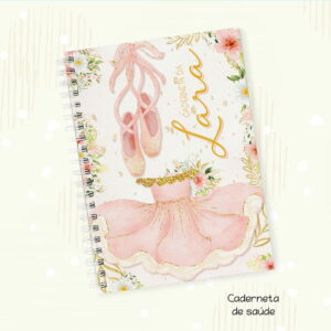 capa digital tema ballet para caderno de vacinacao