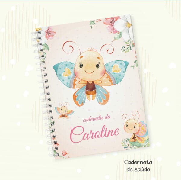 Capa Vacinação Borboleta Cute - Arquivo Digital