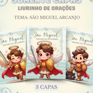capas digitais arcanjo miguel para caderno e agenda