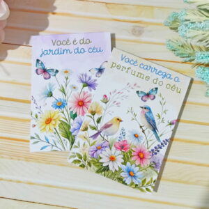 capas digitais bloquinho 7x10 png com tema jardim encantado