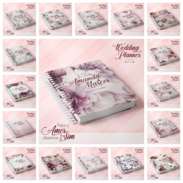 Capas Florais Planner Noiva - Arquivo Digital