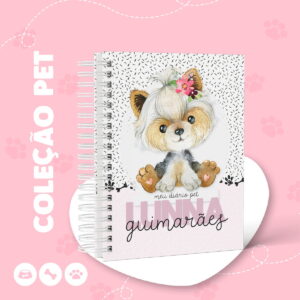 capas para agenda pet femea com 26 arquivos digitais