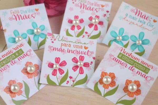 Card Brincos Flor Dia das Mães - Arquivo Digital
