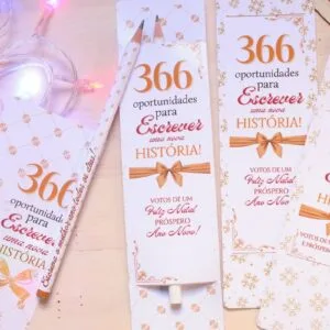 Card e Adesivo Caneta e Lápis - Natal- Arquivo Digital