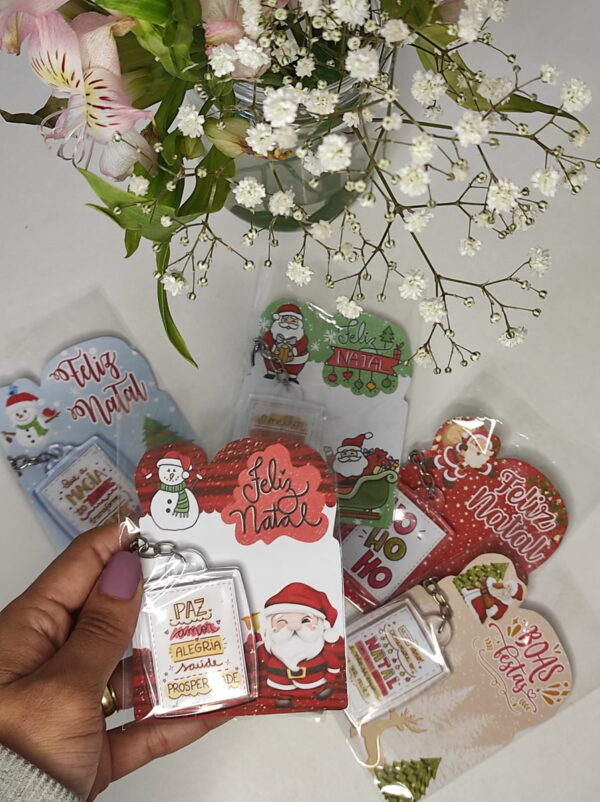 Card e Adesivo Chaveiro Natal - Arquivo Digital