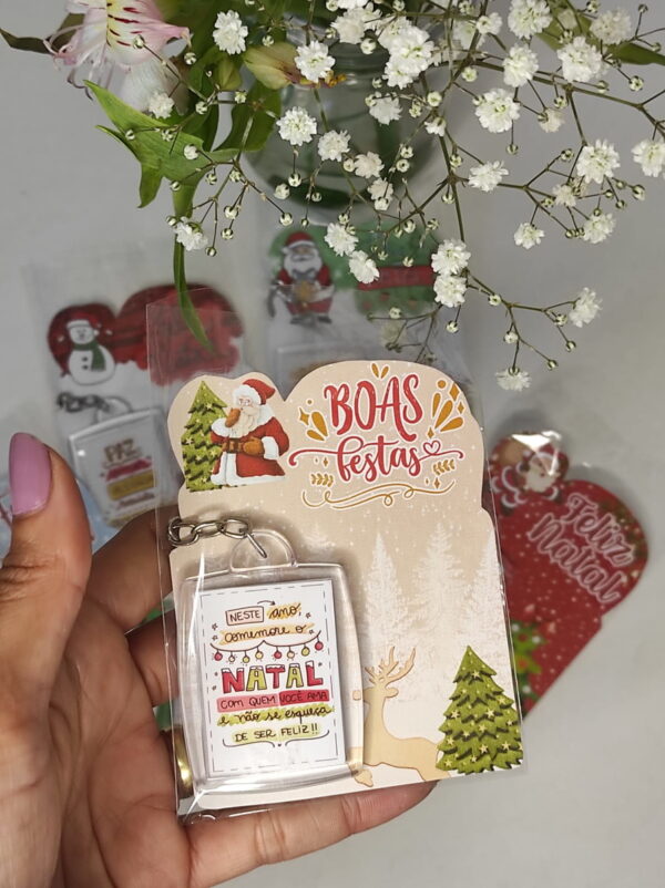 Card e Adesivo Chaveiro Natal - Arquivo Digital