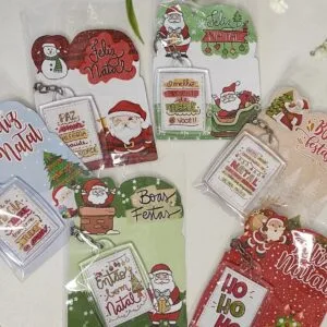 Card e Adesivo Chaveiro Natal - Arquivo Digital