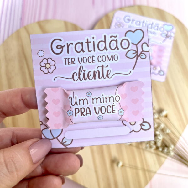 Card e Balinha Mimos Clientes - Arquivo Digital