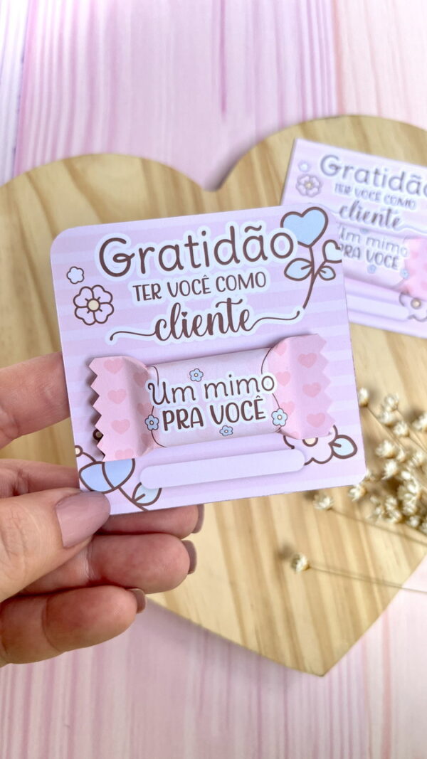 Card e Balinha Mimos Clientes - Arquivo Digital