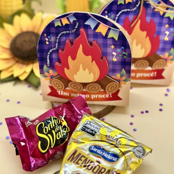 Card Festa São João Mimo Bombom Paçoca Balinha