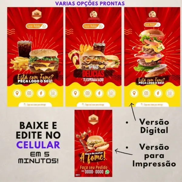 Cardápio De Lanches Para Editar E Imprimir+ Bônus Grátis