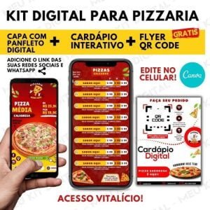 Cardápio Para Pizzaria - Digital & 100% Editável + Bônus