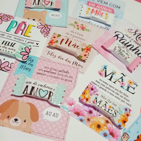 Cards e Balinhas Dia das Mães - Arquivo Digital