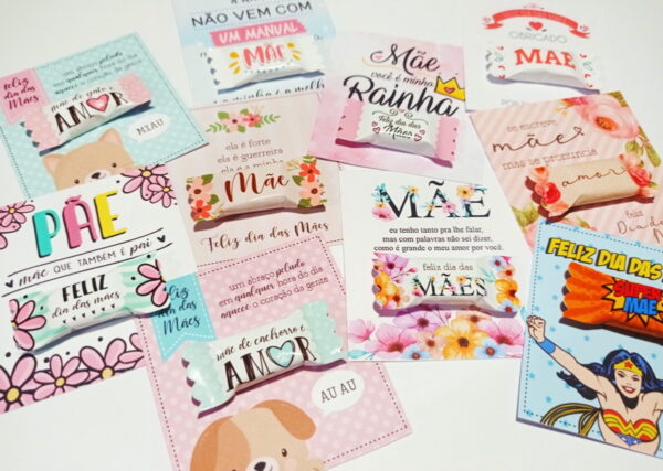 Cards e Balinhas Dia das Mães - Arquivo Digital